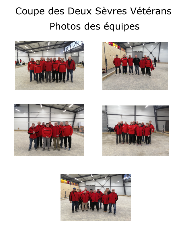 Coupe des Deux Sèvres Vétéran 2020 - Photos équipes
