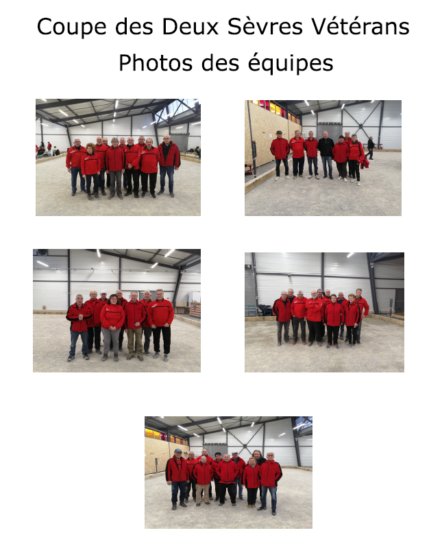 Coupe des Deux Sèvres Vétéran 2020 - Photos équipes Coupe des Deux Sèvres Vétéran 2020 - Photos équipes
