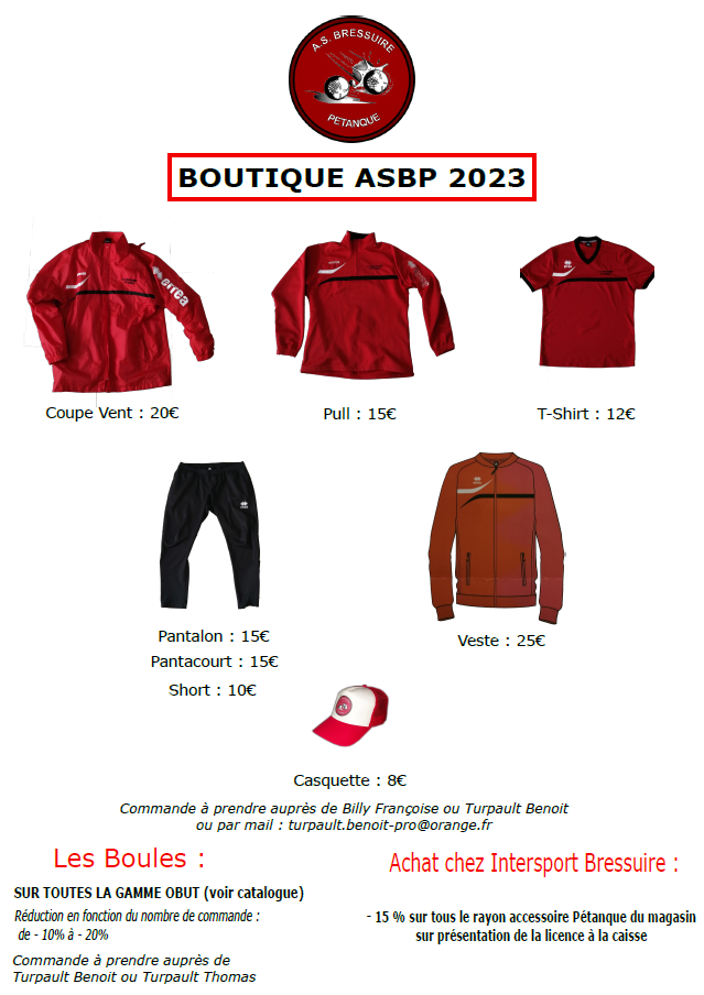 Boutique du club
