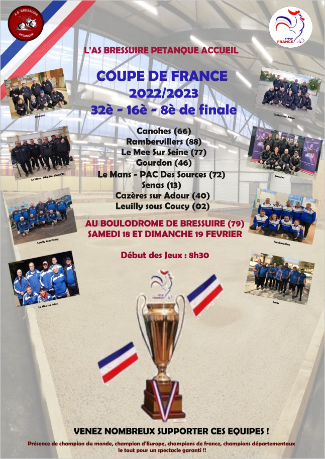 Coupe de France 2022/2023 - 32è, 16è, 8è de finale