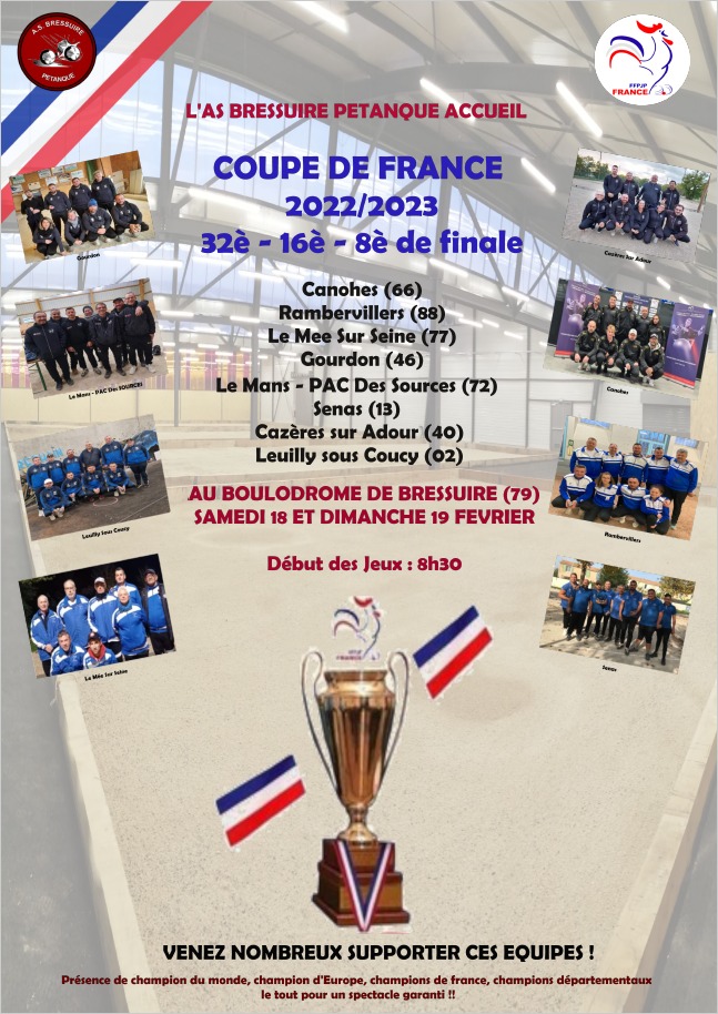 Coupe de France 2022/2023 - 32è, 16è, 8è de finale Coupe de France 2022/2023 - 32è, 16è, 8è de finale