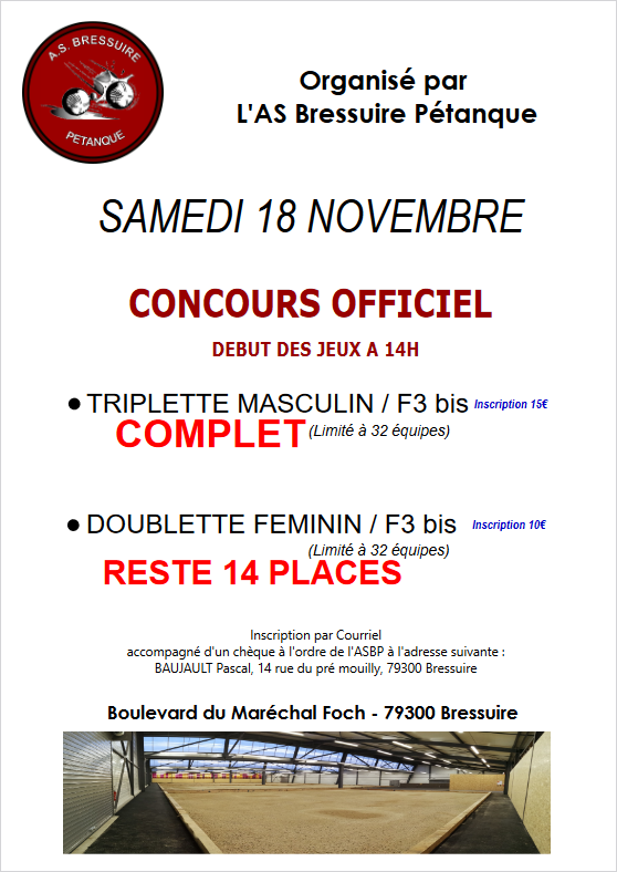 Concours officiel - 18 novembre