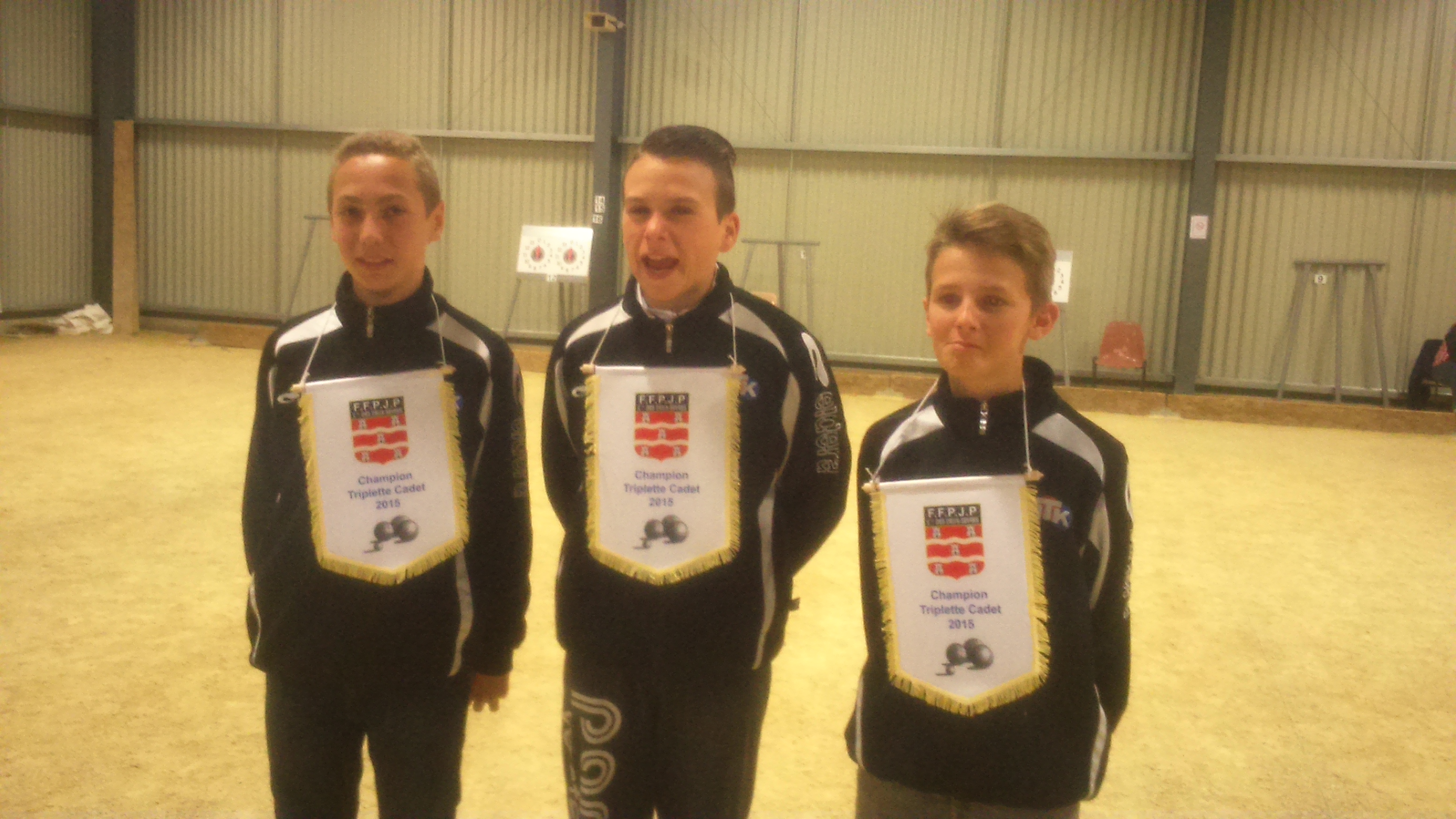 Maxime Marius et Maxence CHAMPION TRIPLETTE CADETS