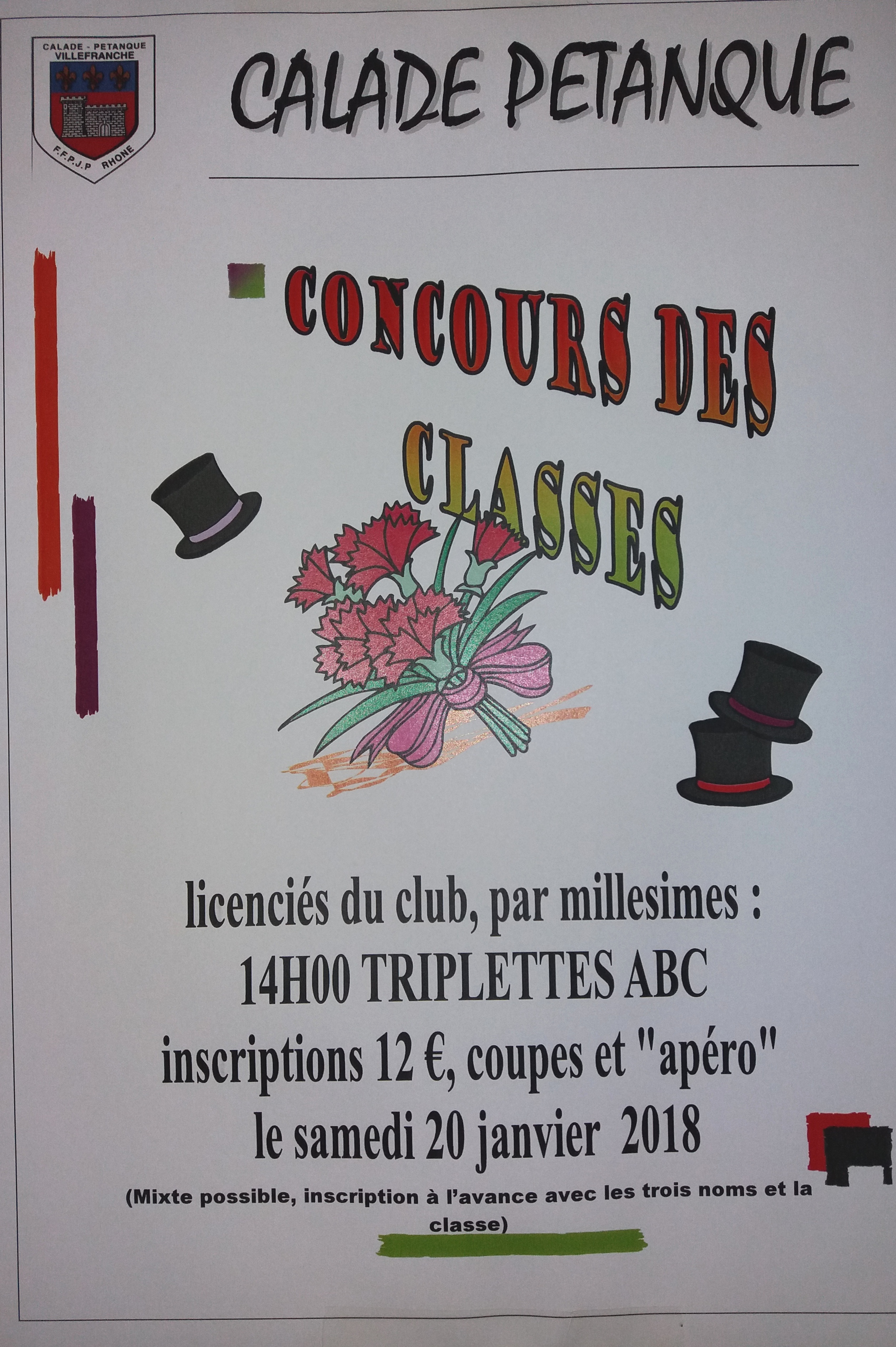 CONCOURS DES CLASSES LE 20 JANVIER