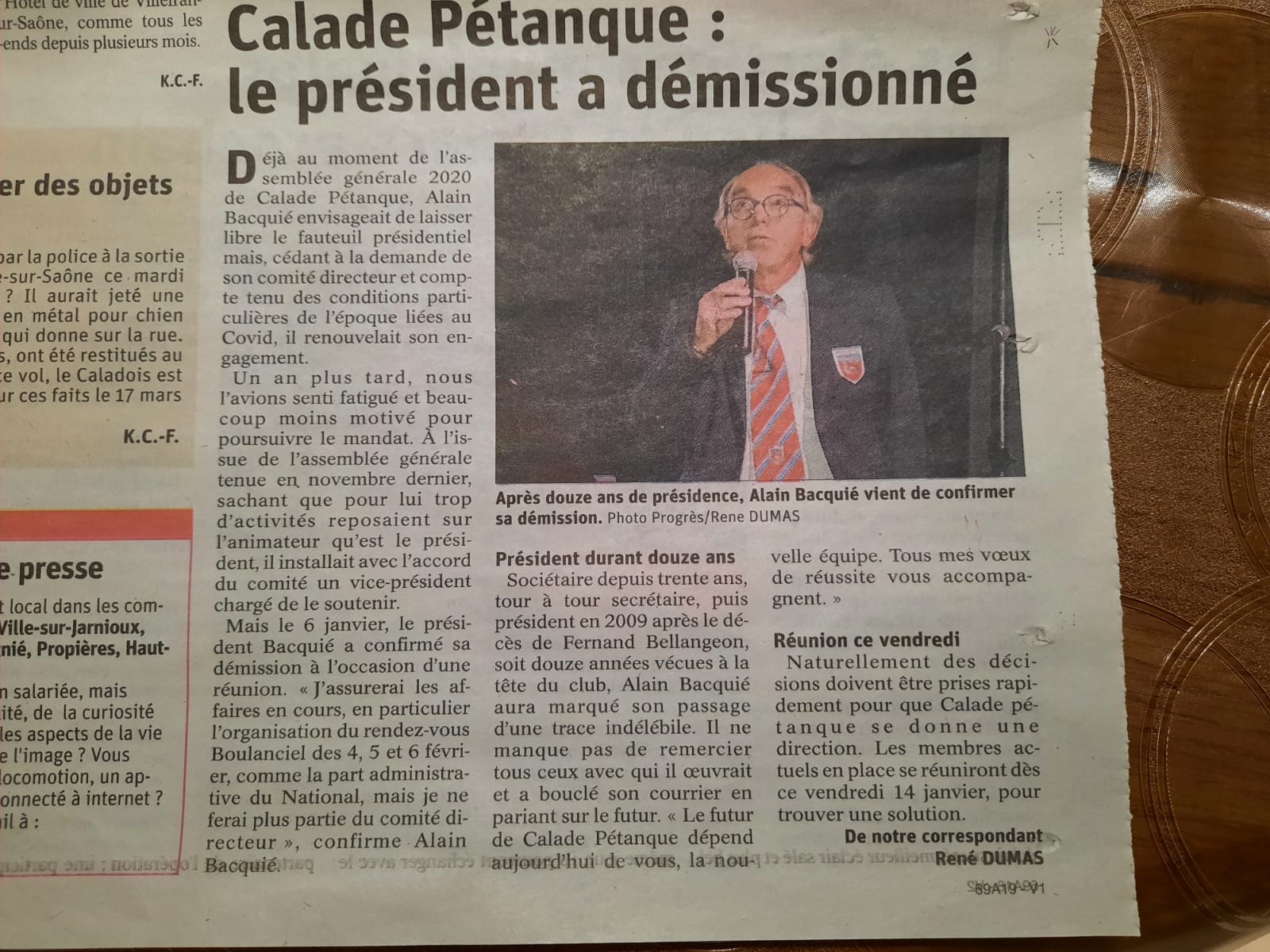 UN NOUVEAU PRESIDENT UN NOUVEAU PRESIDENT