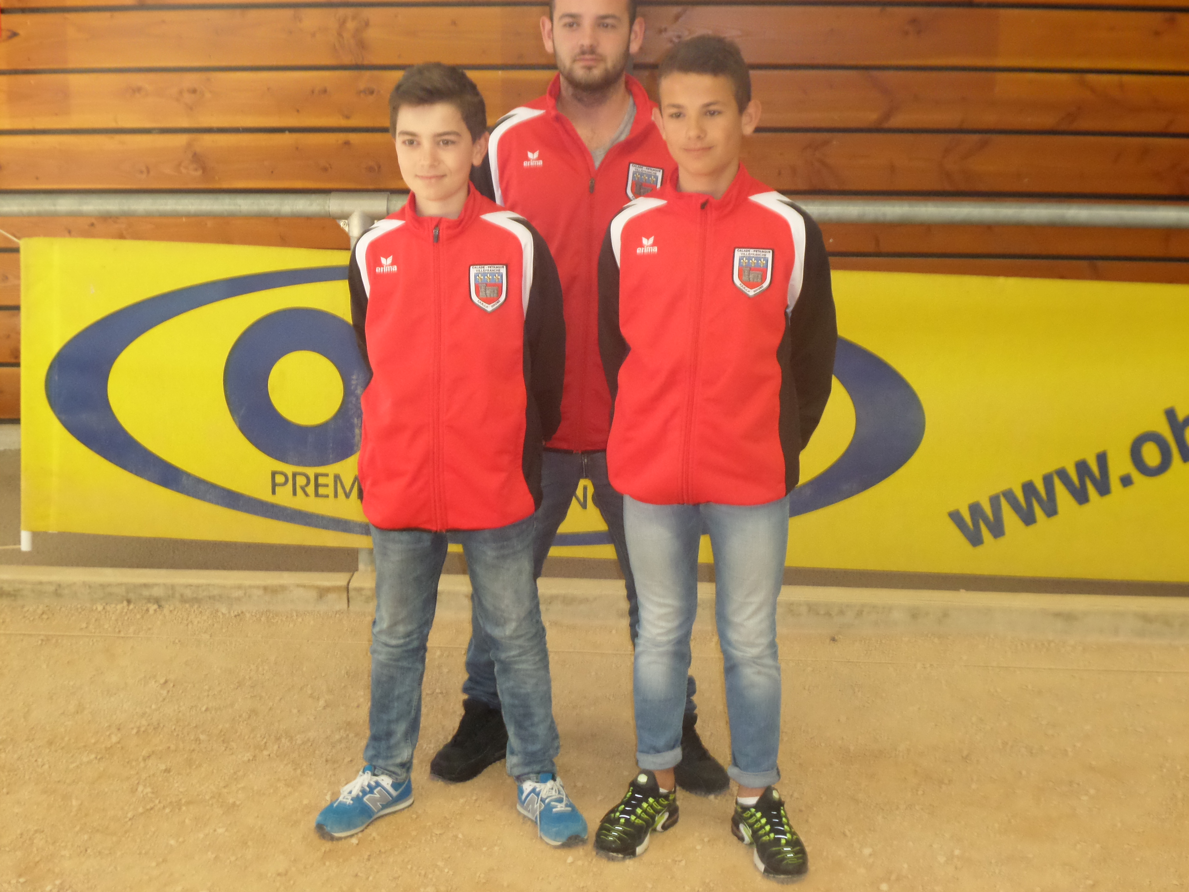 Nos cadets le finaliste Dorian DUMONT et le champion Alexis FONTIBUS et le coach Mickaêl FONTIBUS