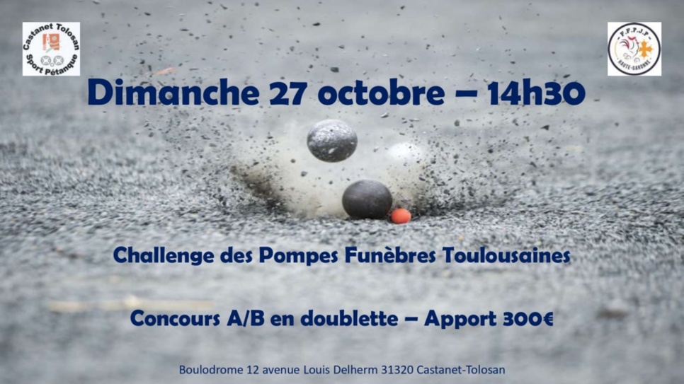 Callenge des Pompes Funèbres Toulousaines Dimanche 27 octobre Callenge des Pompes Funèbres Toulousaines Dimanche 27 octobre