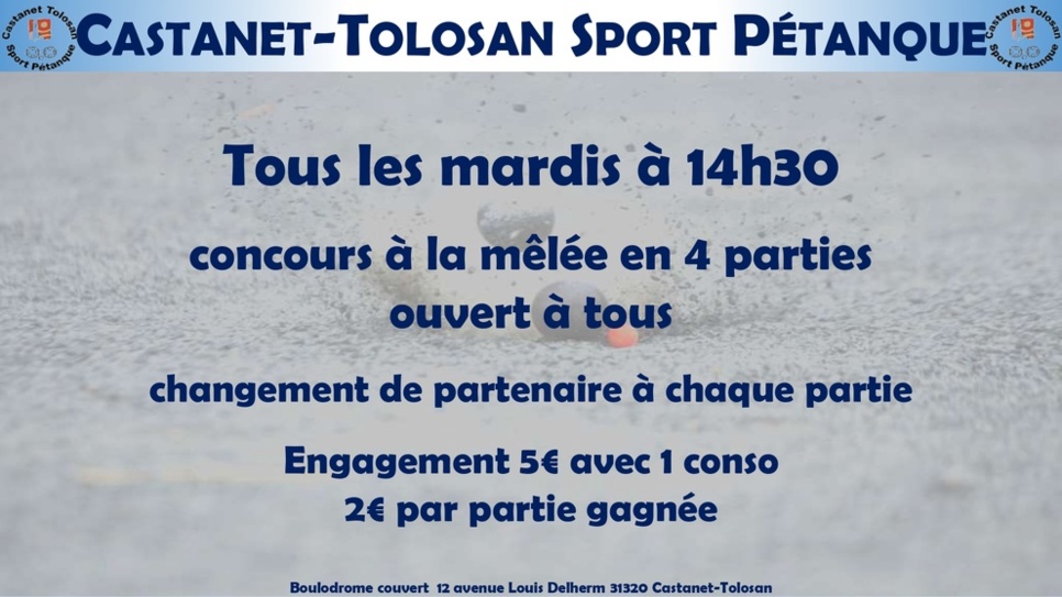 Concours Amicaux du Mardi Concours Amicaux du Mardi