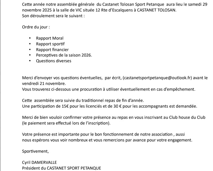 Assemblée Générale 2025