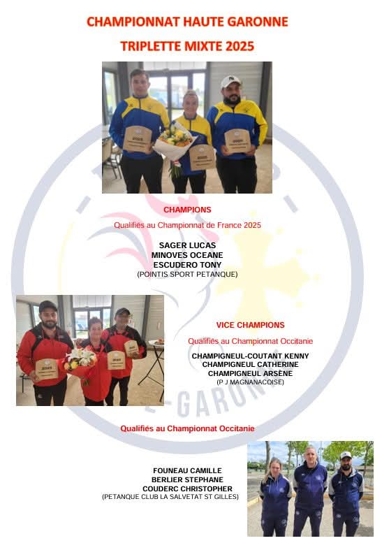 Championnat H.G Triplette Mixte 2025