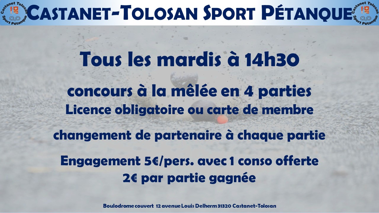 Reprise des concours du mardi  Reprise des concours du mardi