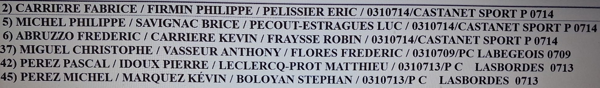 Qualificatifs Triplettes