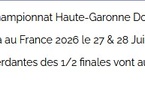 Championnat H.G Doublette Mixte