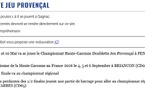 Championnat H.G Doublette Jeu Provençal 2026