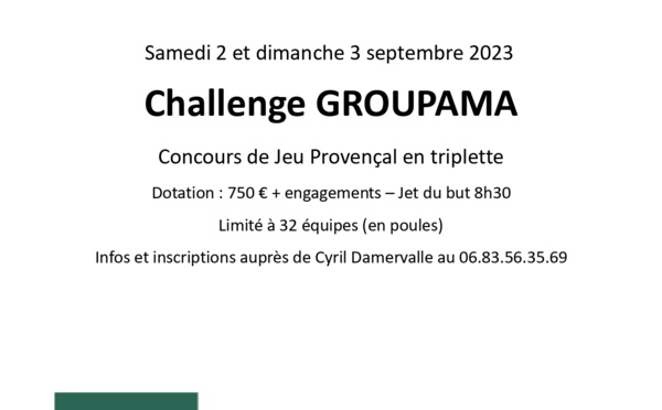 Challenge GROUPAMA  X3 Jeu Provençal
