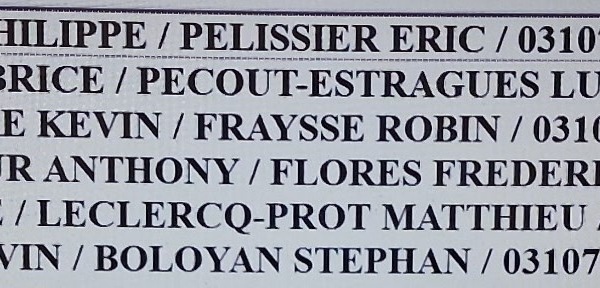 Qualificatifs Triplettes