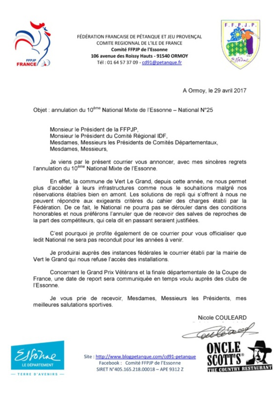 Annulation National de Vert Le Grand Annulation National de Vert Le Grand