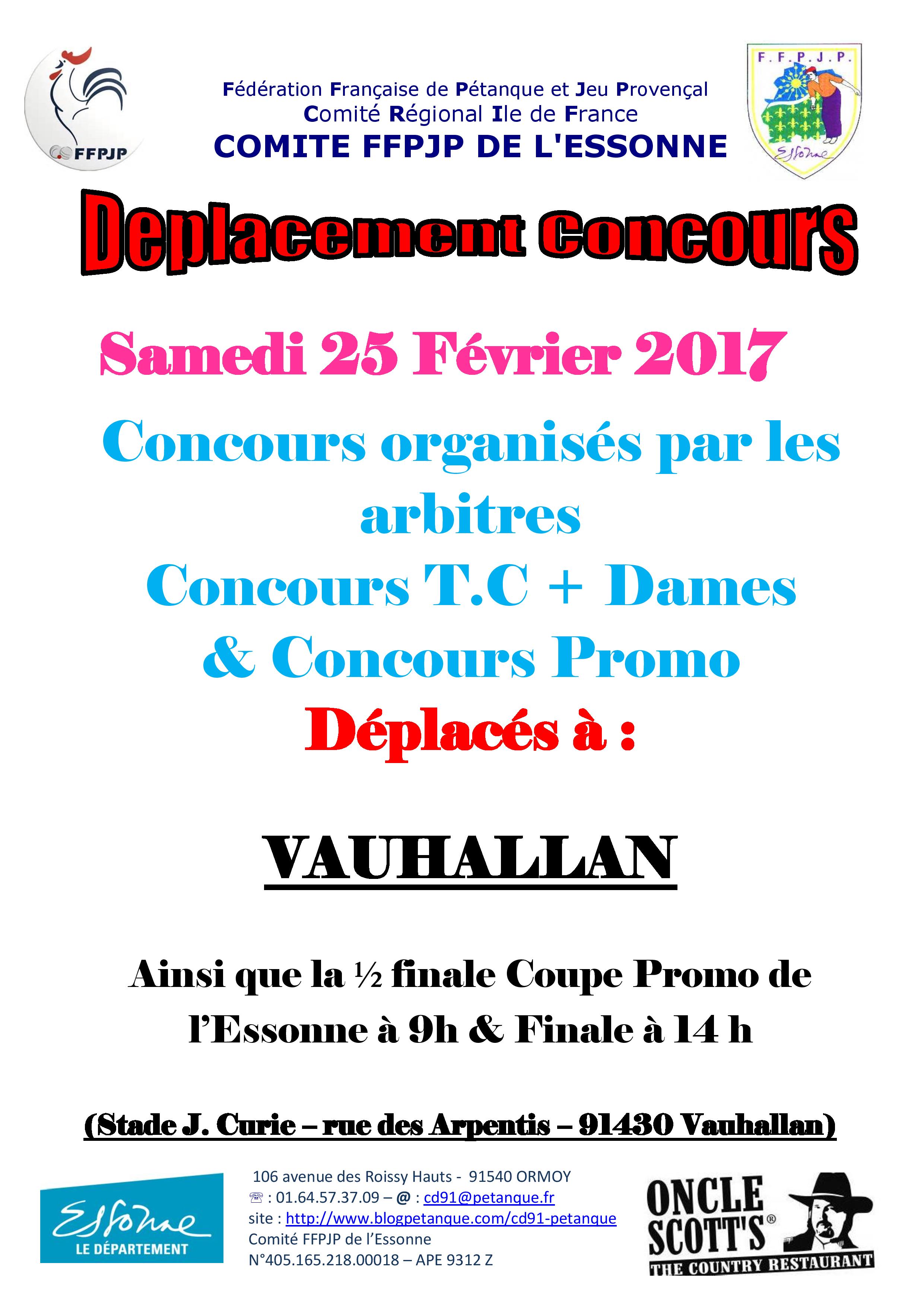 Concours du 25 Février 2017 Concours du 25 Février 2017