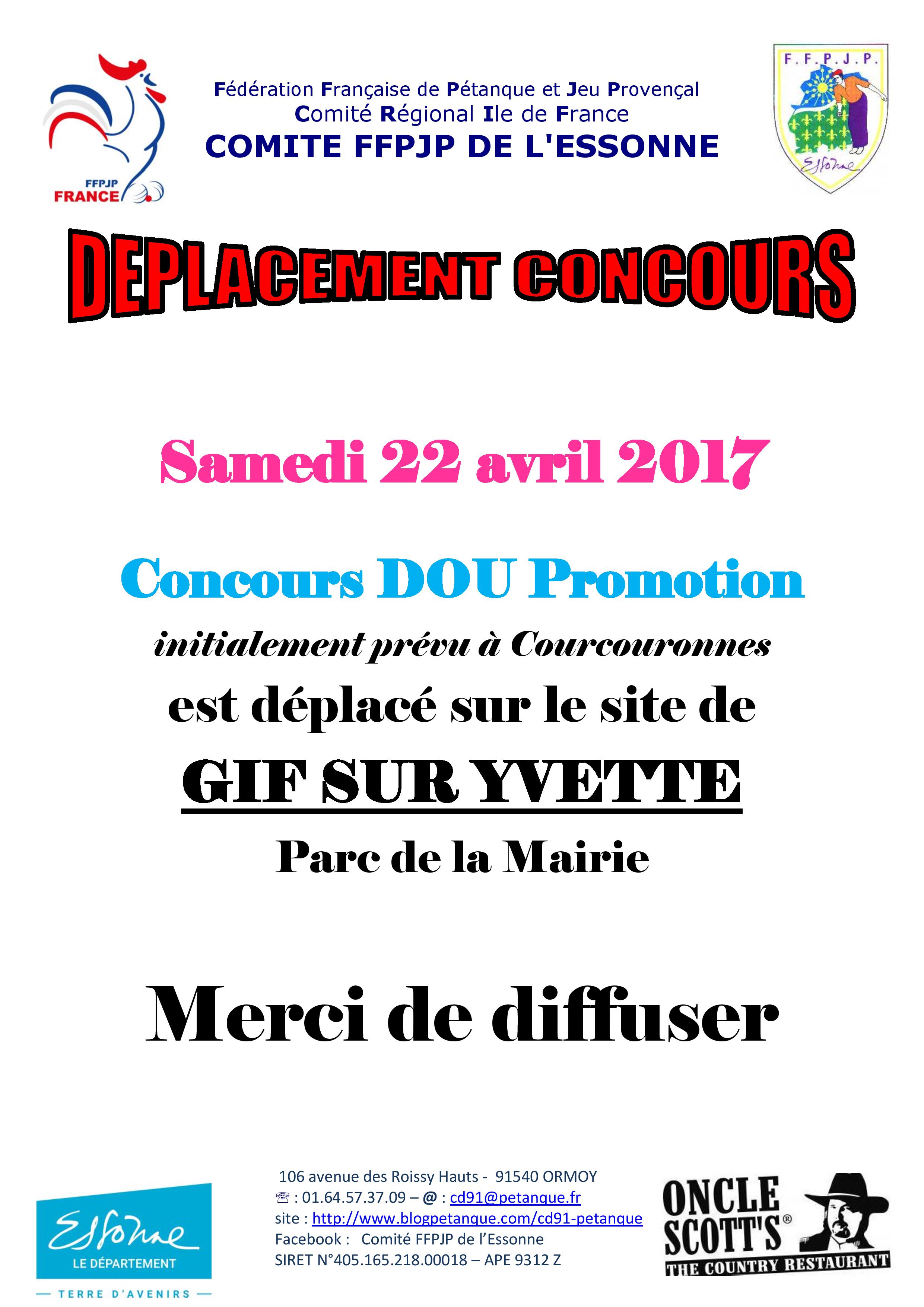 Déplacement Concours