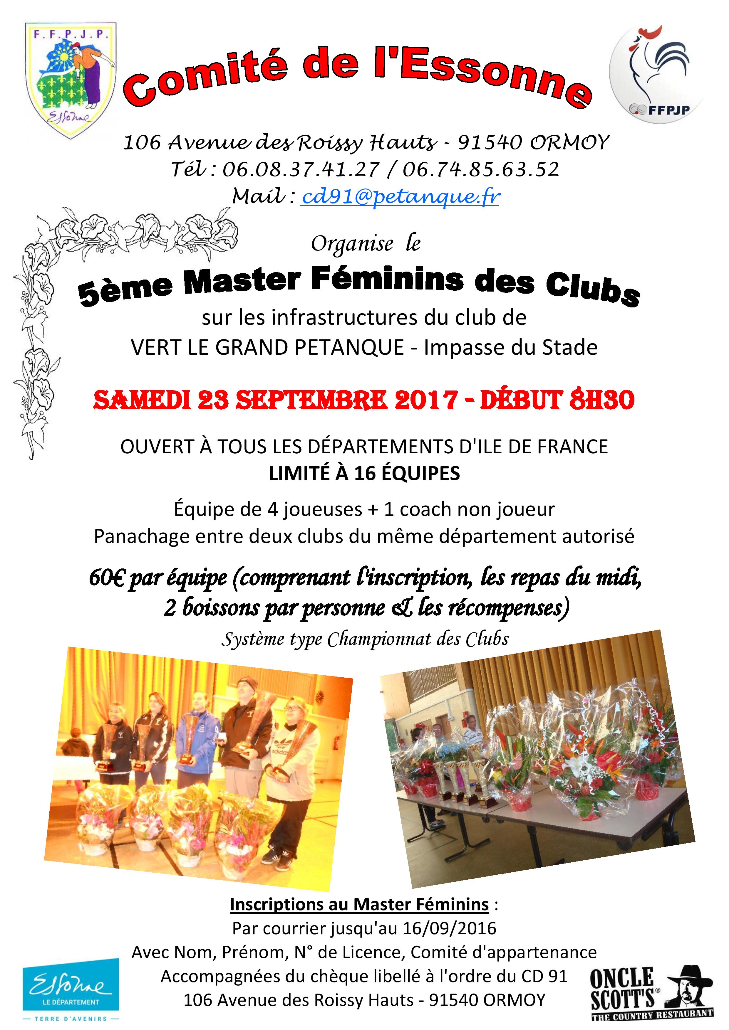 MASTER FÉMININ 2017 MASTER FÉMININ 2017