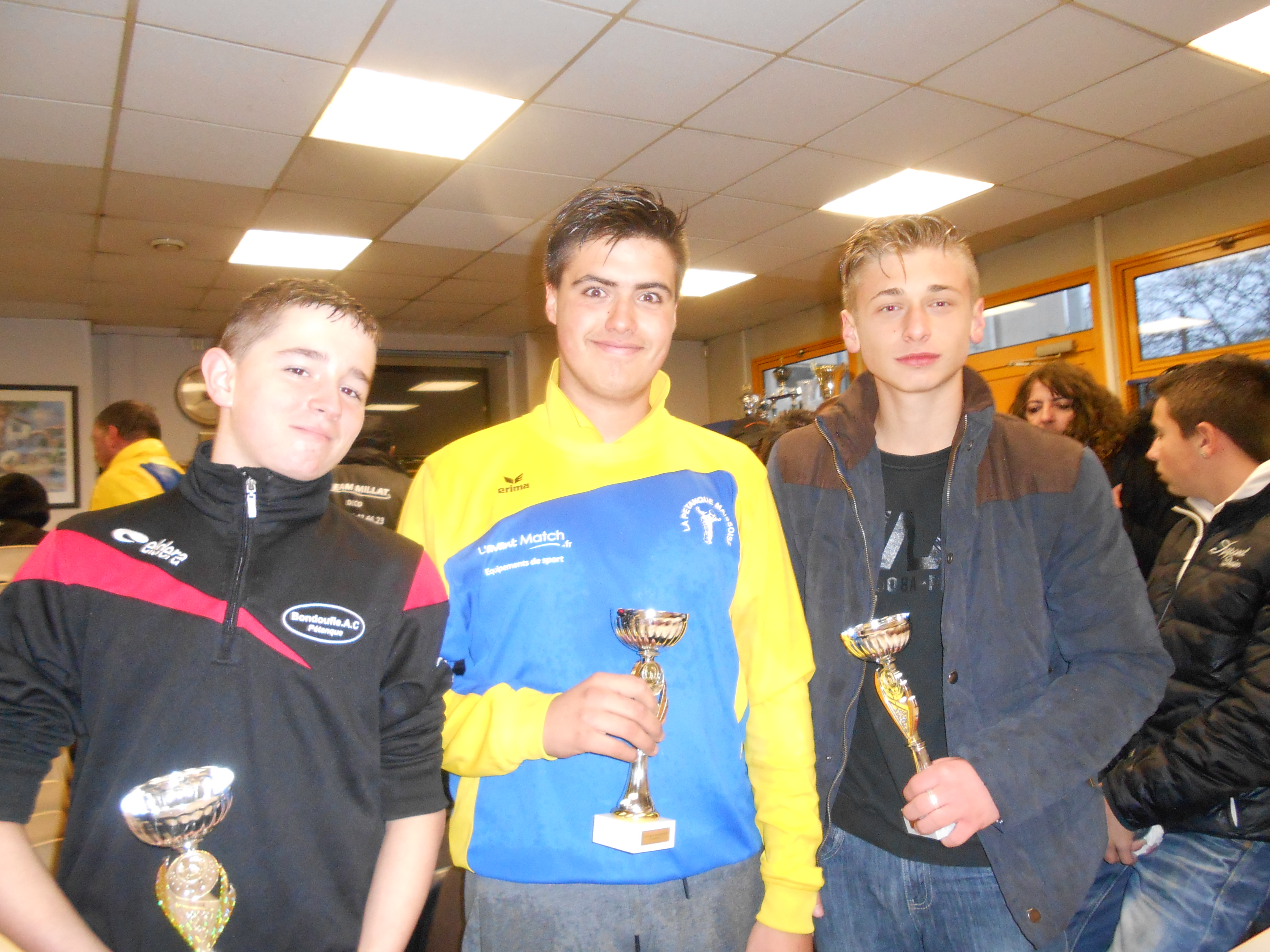 Alehause M/Gevaux N/Aberkane V Vice-champions cadets Panachés Bondoufle/Maisse/Chilly-M.