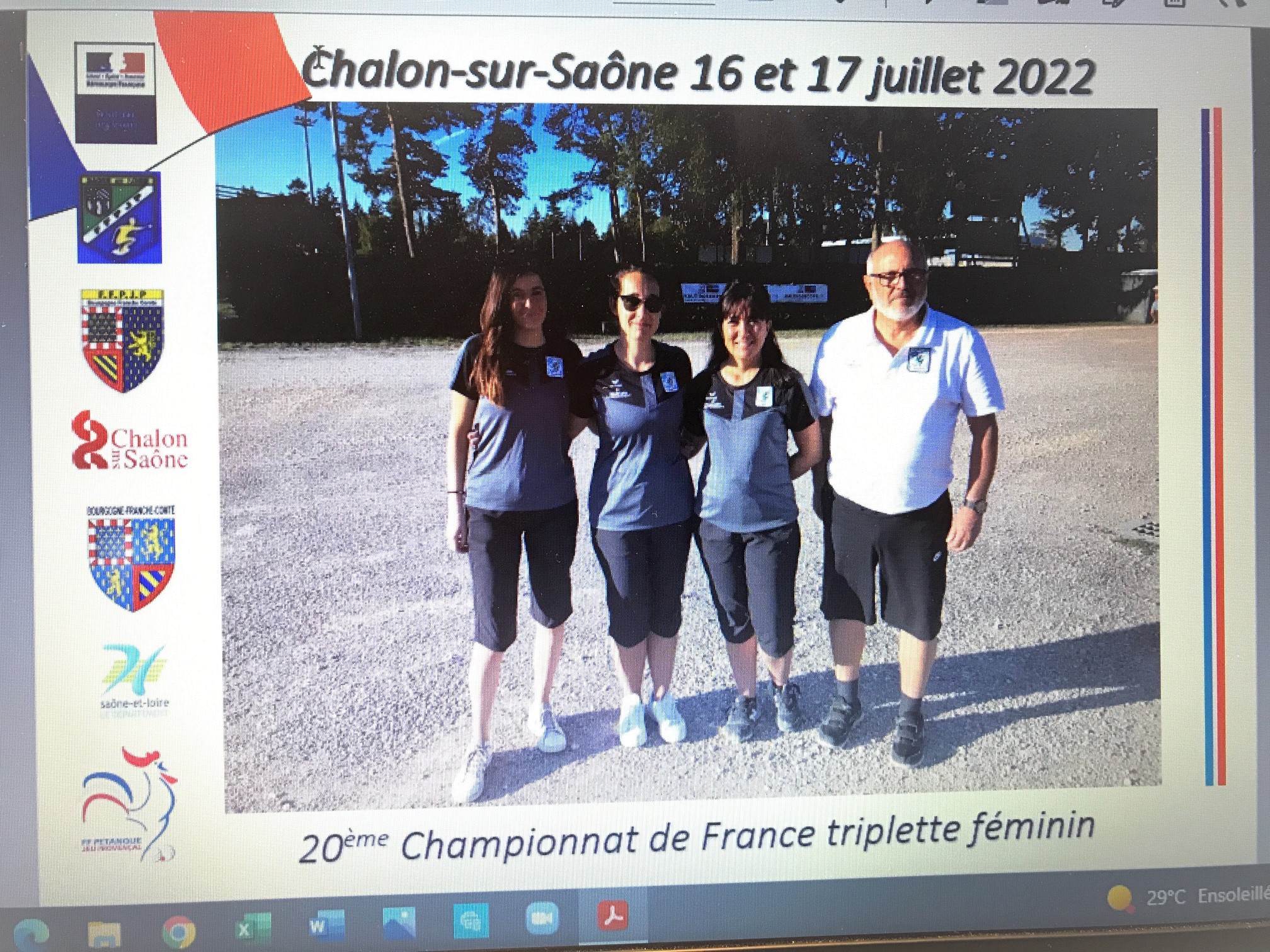 Championnat de France 2022, triplette féminin