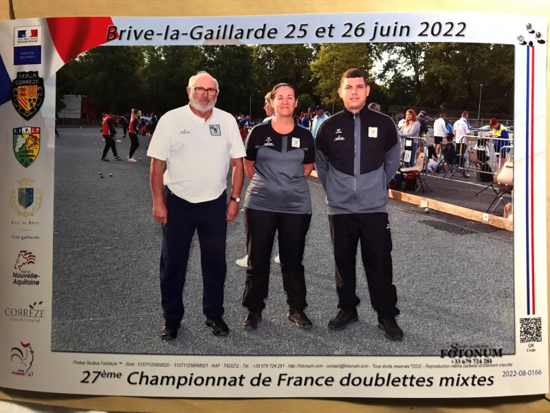 Championnat de France doublette mixte à Brive-la-Gaillarde 2022