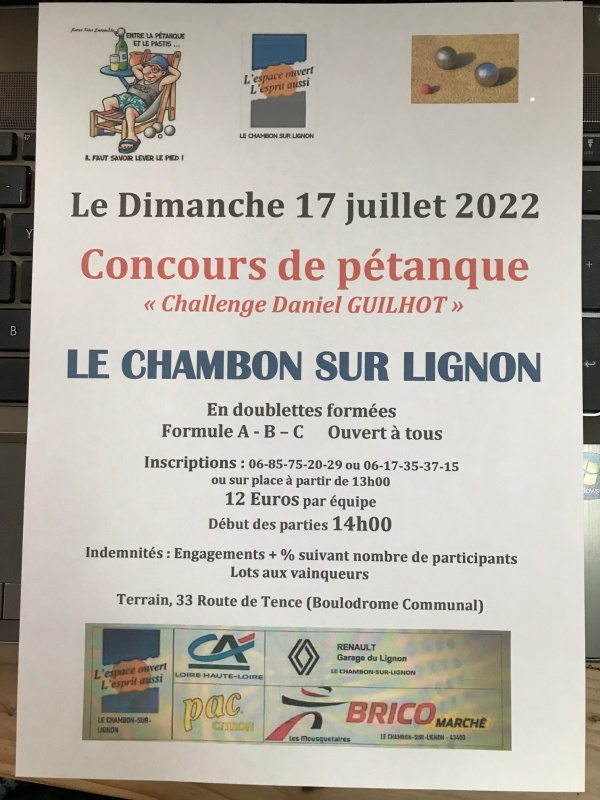 Challenge Daniel GUILHOT le 17 juillet 2022 Challenge Daniel GUILHOT le 17 juillet 2022