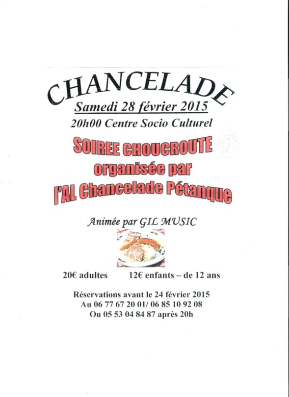 CHOUCROUTE DU CLUB CHOUCROUTE DU CLUB