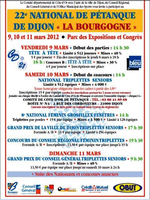 22 EME NATIONAL DE DIJON 22 EME NATIONAL DE DIJON