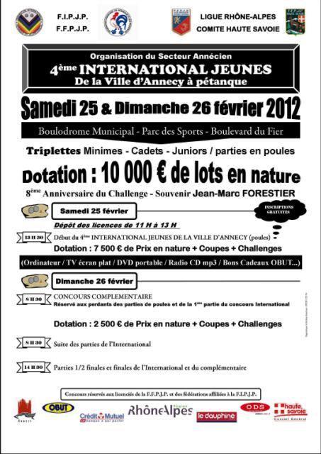 INTERNATIONAL JEUNES D'ANNECY