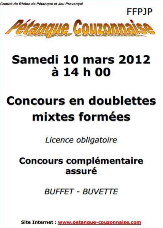 CONCOURS A COUZON CONCOURS A COUZON