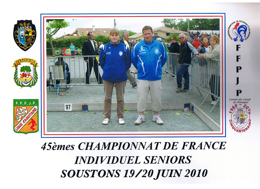 CHAMPIONNAT DE FRANCE - TETE A TETE SENIOR - SOUSTONS 2010 CHAMPIONNAT DE FRANCE - TETE A TETE SENIOR - SOUSTONS 2010