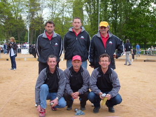 Fred, Alain et Olivier avant de jouer le quart de final Fred, Alain et Olivier avant de jouer le quart de final