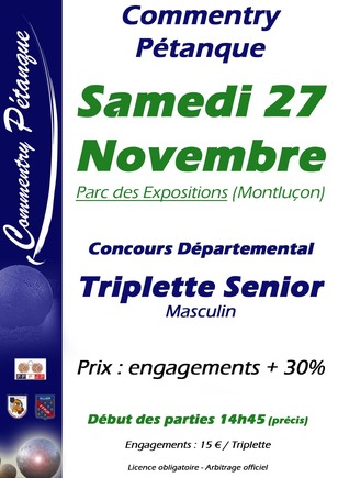 CONCOURS 27 ET 28 NOVEMBRE CONCOURS 27 ET 28 NOVEMBRE