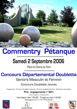 AFFICHE DU CONCOURS DU 2 SEPTEMBRE AFFICHE DU CONCOURS DU 2 SEPTEMBRE