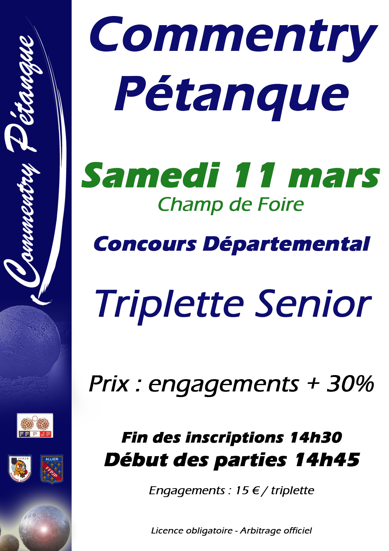 Concours triplette