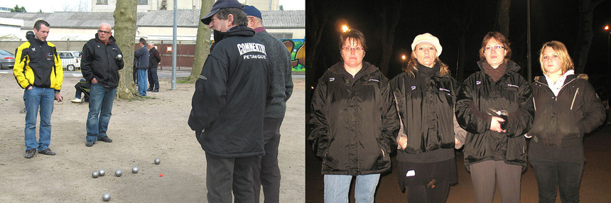 A gauche, nos anciens contre Jérôme et à droite nos féminines après la finale du B A gauche, nos anciens contre Jérôme et à droite nos féminines après la finale du B