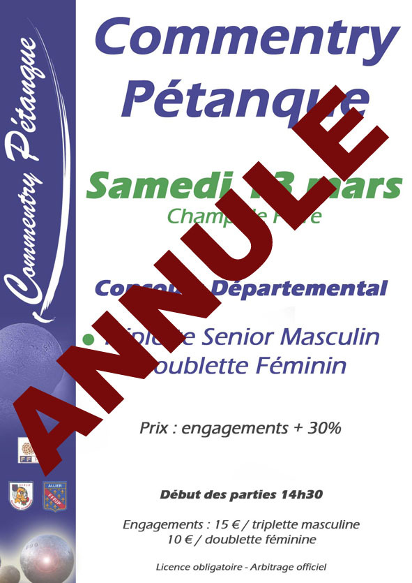 CONCOURS ANNULE