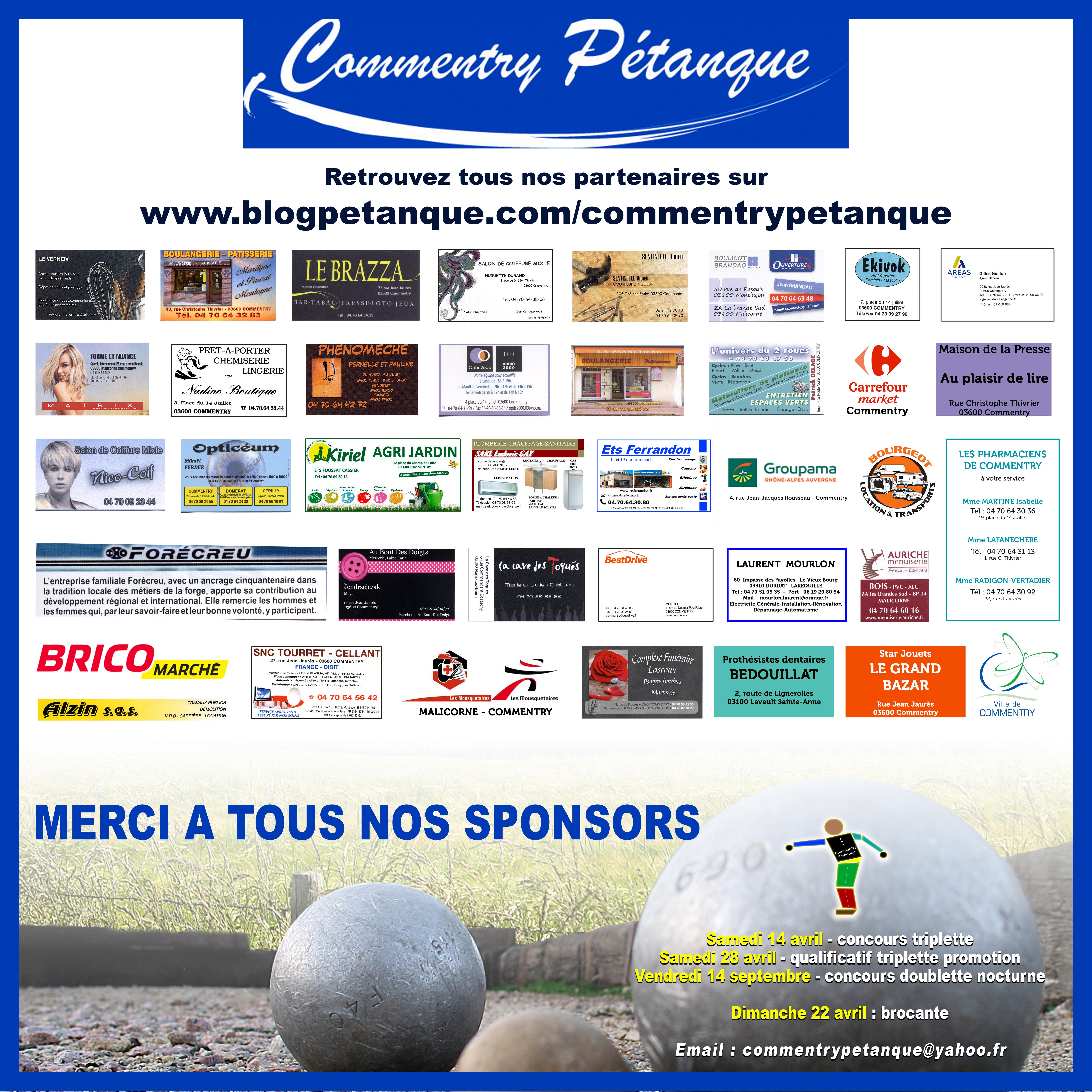 MERCI À NOS SPONSORS !!! MERCI À NOS SPONSORS !!!