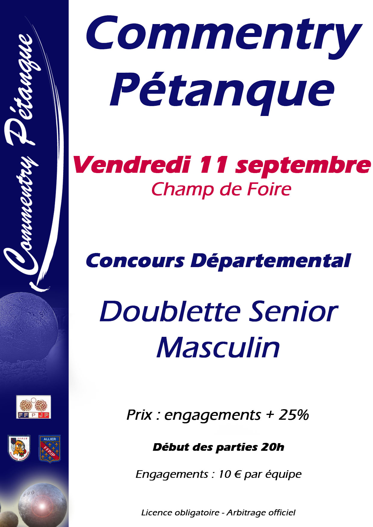 concours doublette vendredi 11 septembre