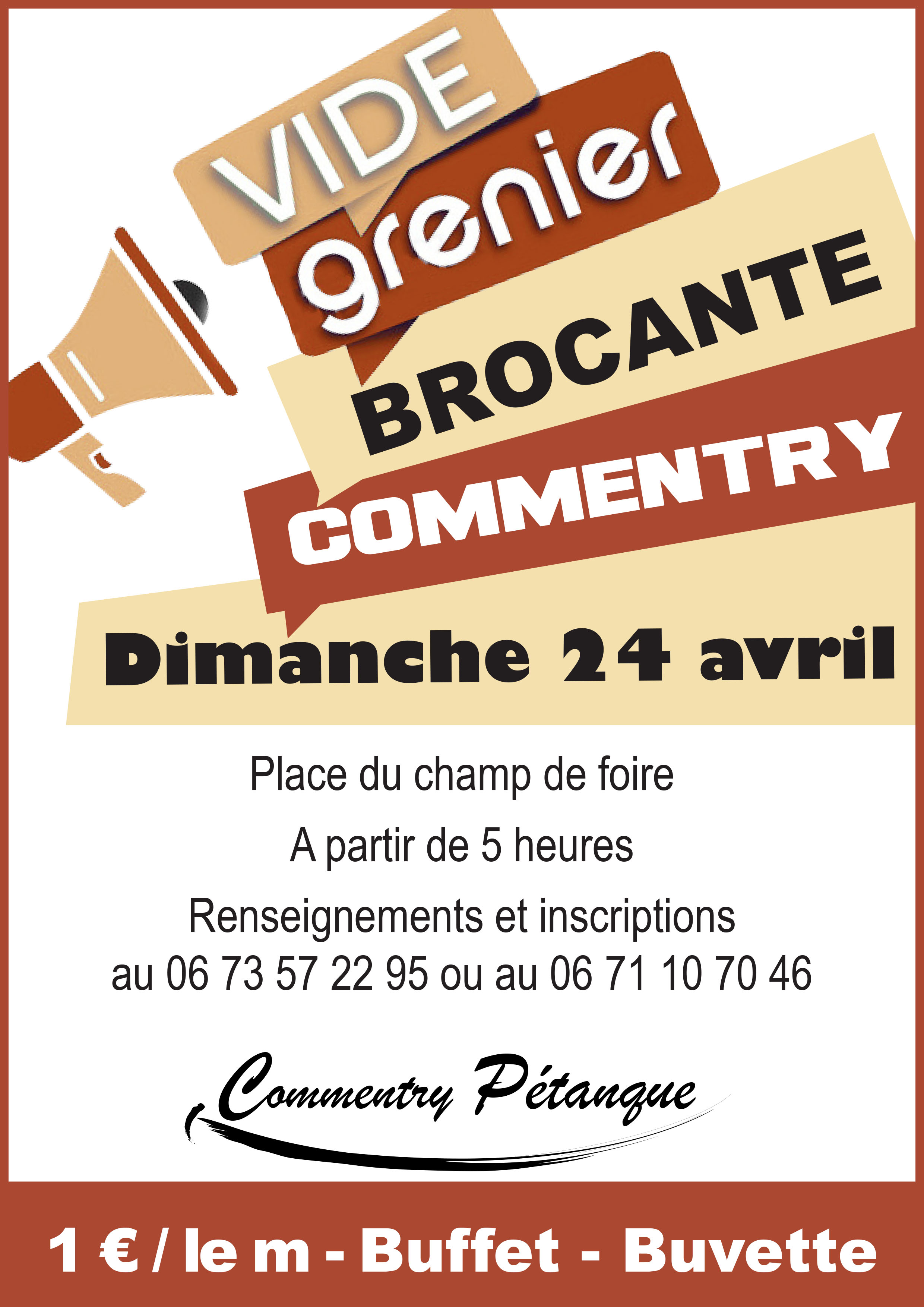 BROCANTE VIDE-GRENIER DU 24 AVRIL 2016 BROCANTE VIDE-GRENIER DU 24 AVRIL 2016