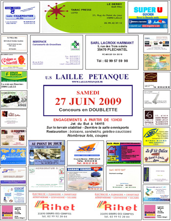 CONCOURS EN DOUBLETTE A LAILLE CONCOURS EN DOUBLETTE A LAILLE
