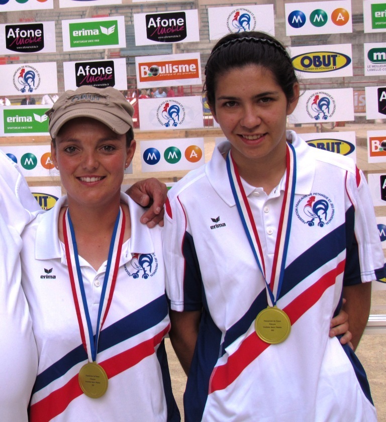 PAYRE NELLY ET LAPOUTGE ANAIS CHAMPIONNES DE FRANCE DOUBLETTE