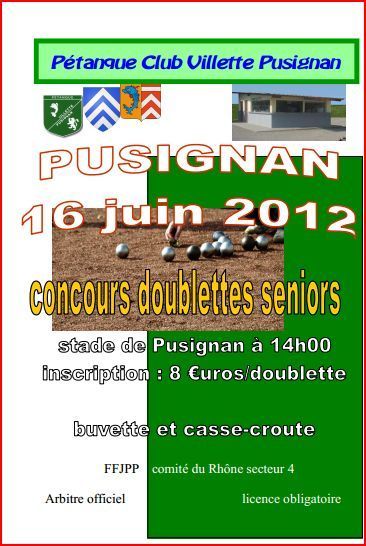 Concours Pusignan le samedi 16 juin 2012