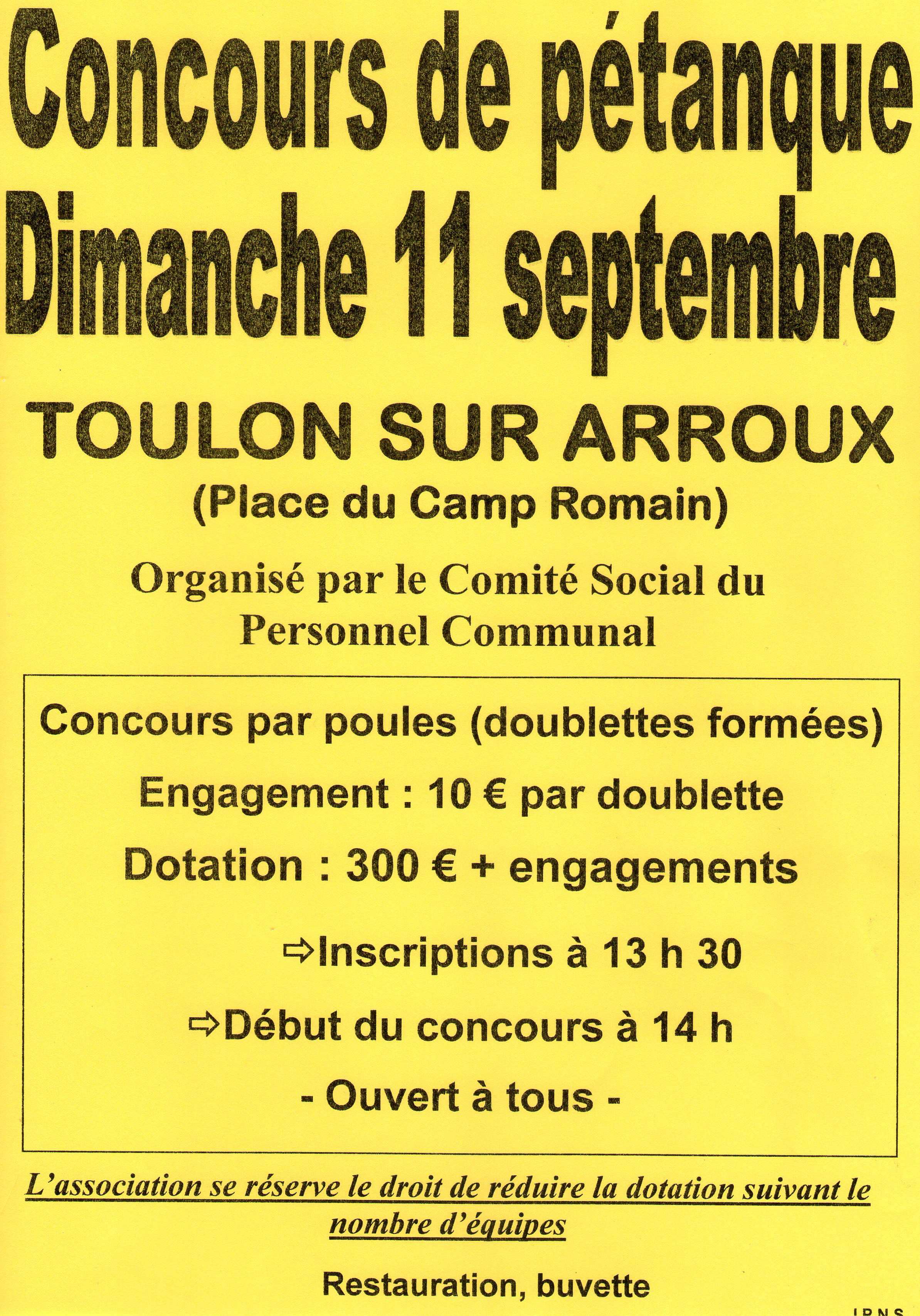 Concours dimanche 11 septembre 2016 à Toulon sur arroux Concours dimanche 11 septembre 2016 à Toulon sur arroux