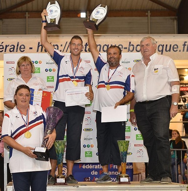 Résultat CHAMPIONNAT DE FRANCE 2016 À LANESTER (56) Doublettes Masculins les 10 & 11 septembre