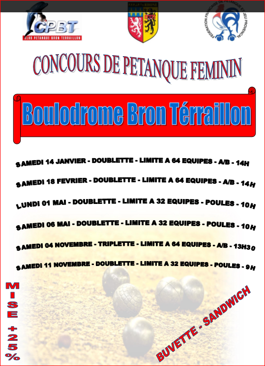 Concours féminin pour la saison 2017 a BRON Concours féminin pour la saison 2017 a BRON