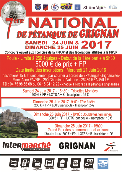 Concours NATIONAL DE GRIGNAN 2017