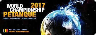 Championnats du Monde de pétanque en Belgique, T à T H. & F., D. H. & F. et D. Mixte, du 13 au 16 avril: